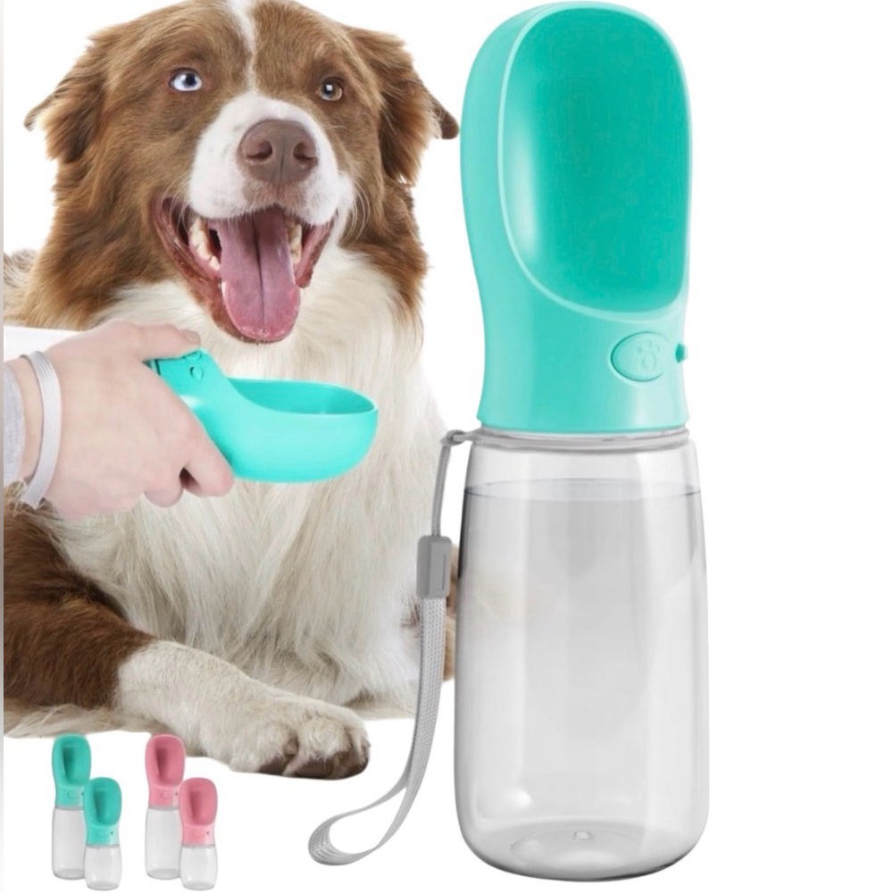 Portable Dog Water Bottle - Teal Blue